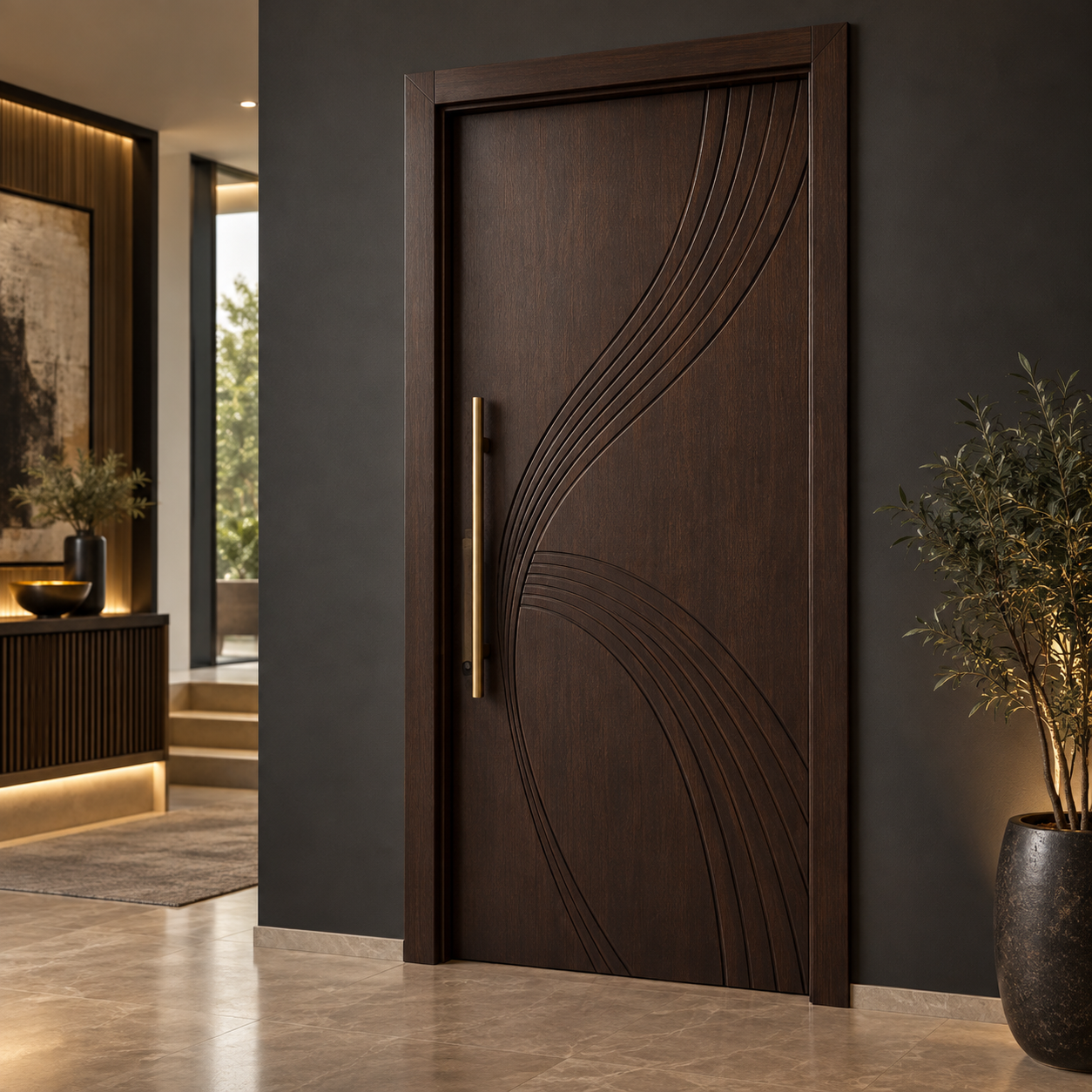 Fleximo WPC carving door design 1