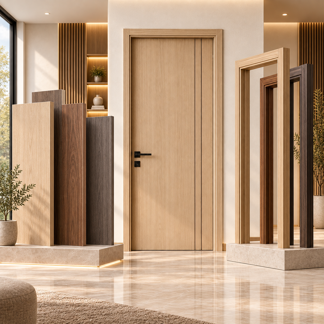 Fleximo WPC door, boards and frames collection